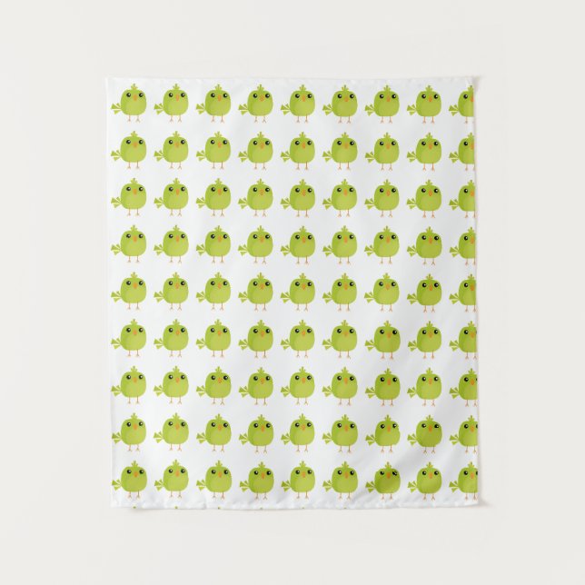 Tapiz Pájaro Verde Dibujos Animados   (Anverso)