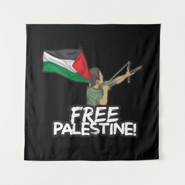 Tapiz Palestina Rehermana bandera palestina Libertad (Anverso)