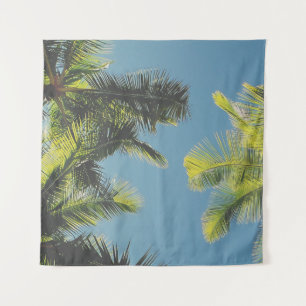 Tapiz Palm deja foto tropical cielo retro vibe tropical