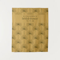 Palm Leaf Mostaza Botánica Ducha de Novia Personal