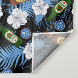 Tapiz Palm Leaves Tropicales y Beer Bottles Beach Bar