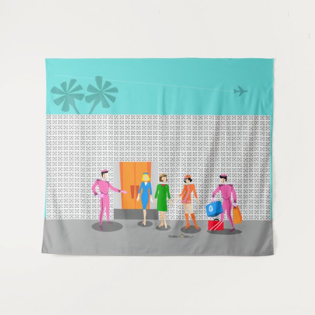 Tapiz Palm Springs Stewardess Tapestry Fiesta (Anverso (horizontal))