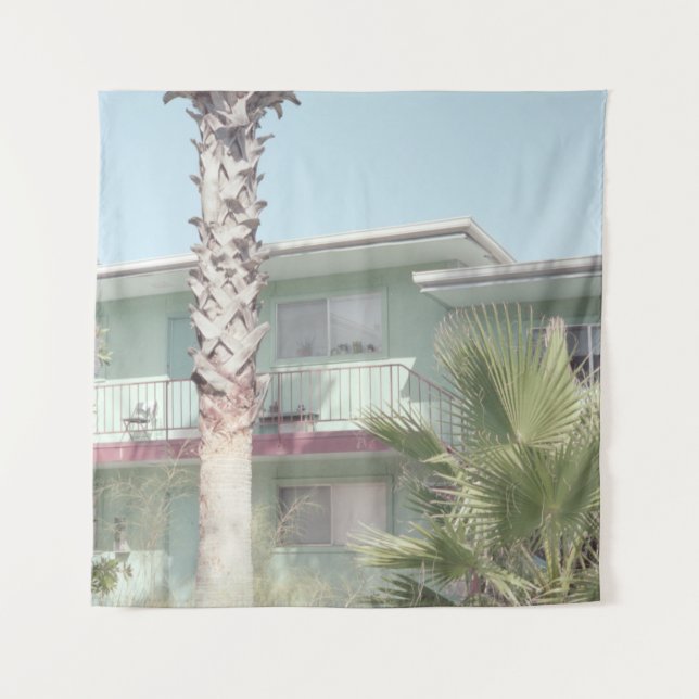 TAPIZ PALM TREE CERCA DE LA CASA DE CONCRETOS BLANCOS (Anverso)
