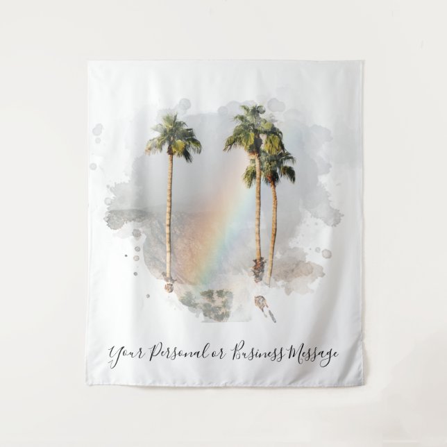 Tapiz *~* Palma TROPICAL EXÓTICA AR11 de la montaña arco (Anverso)