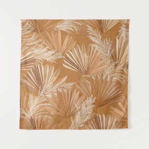 Tapiz Palmas secas tropicales: boho acuarela.