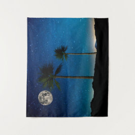 Tapiz Palmeras en la noche