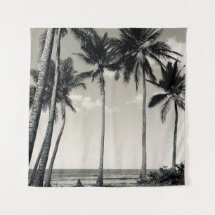 TAPIZ PALMERAS TROPICALES EN LA PLAYA