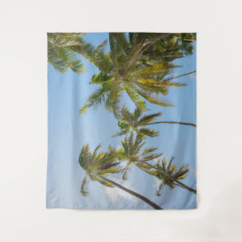 Tapiz Palmeras Tropicales Vista en Ángulo Bajo Casa de P