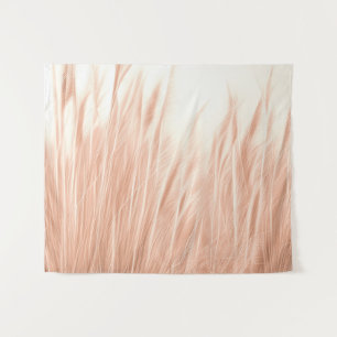 Tapiz Pampas Grass Blush Mínimo Realista Fotográfico