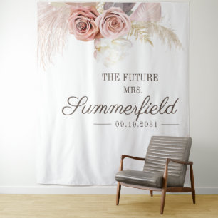 Tapiz Pampas Grass Boho Photo Booth Brioth Shower