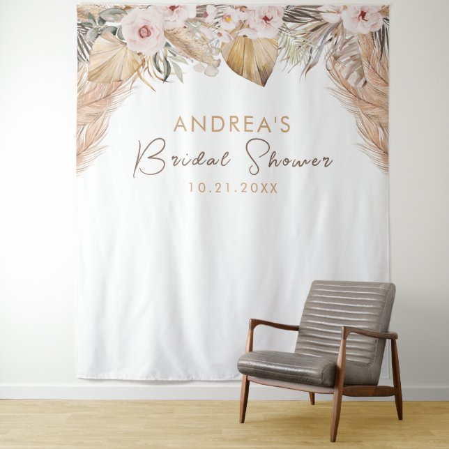Tapiz Pampas Grass & Rubor Floral Bridal Shower Backups (In situ)