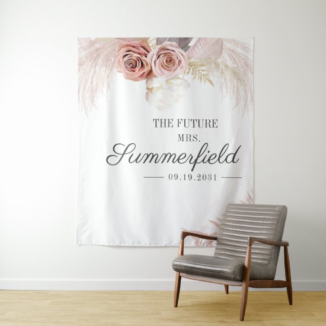 Tapiz Pampas Grass Terracotta Bridal Shower (In situ)