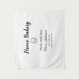 Tapiz Panadería casera añada tu nombre de texto personal