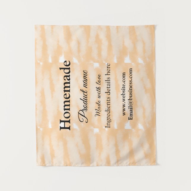 Tapiz Panadería casera hecha con sitio web de texto para (Anverso)