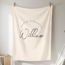 Tapiz Pancarta de cumpleaños neutral personalizada