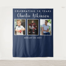 Pancarta de fondo de collage de fotos de cumpleaño