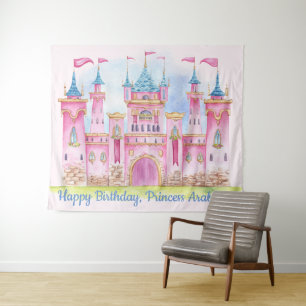Tapiz Pancarta de fondo de fiesta de cumpleaños de princ