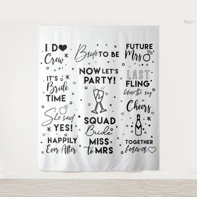 Tapiz Pancarta de fondo para cabina de fotos con texto n (Anverso)