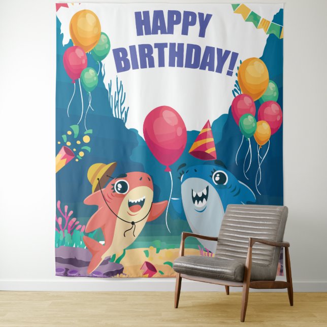 Tapiz Pancarta de fondo para fiesta de cumpleaños de tib (In situ)