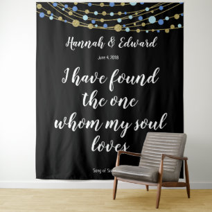 Tapiz pancarta de fondo para foto de boda de Cantar de l