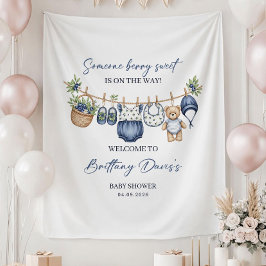 Tapiz Pancarta de fondo personalizada para Baby Shower, 