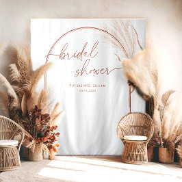 Tapiz Pancarta de la ducha de la novia Boho Pampas Grass