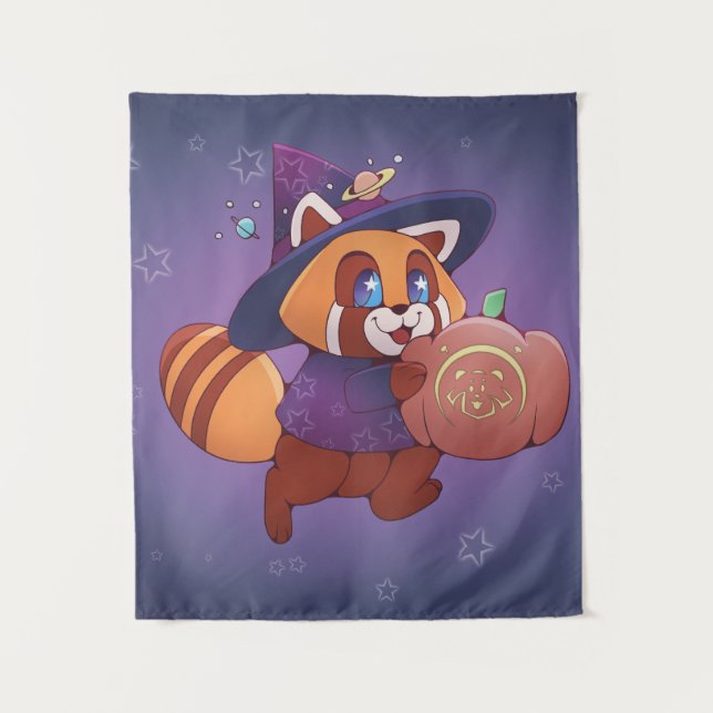 Tapiz Panda espacial Halloween (Anverso)