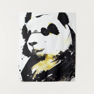 Tapiz Panda Oso Naturaleza salvaje Pintura de arte espir