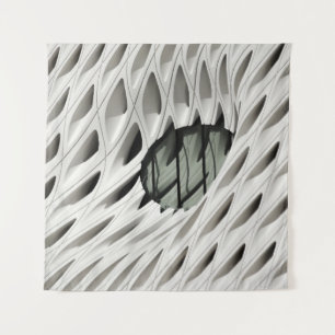 Tapiz Panel de vidrio de tono negro ovalado sobre superf