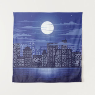 Tapiz Panorama ciudad del abstracto del ilustracion de l