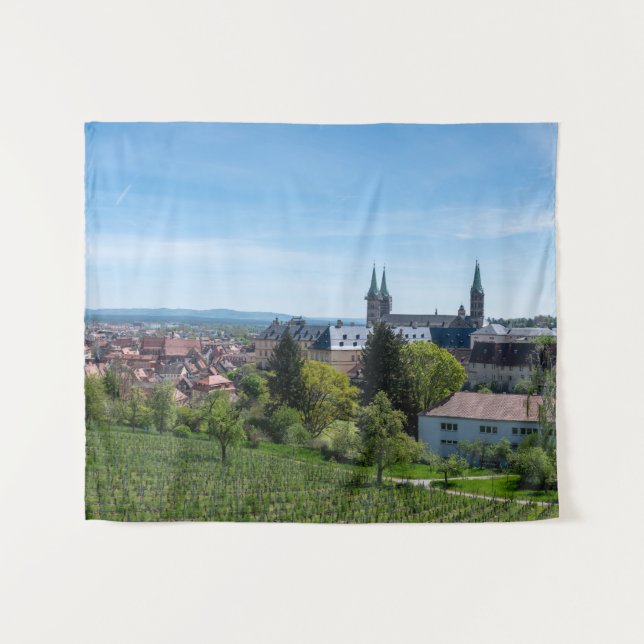 Tapiz Panorama del casco antiguo histórico de Bamberg, A (Anverso (horizontal))