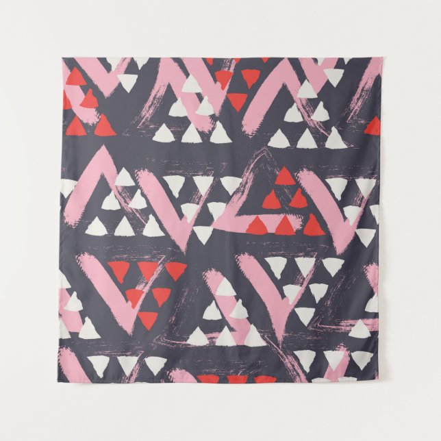 Tapiz Pantalla de patrón artístico dibujado a mano (Anverso)