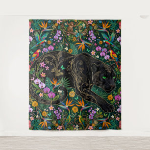 Tapiz Pantera al acecho Surrealista Jungla