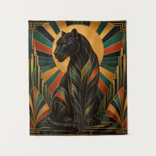 Tapiz Pantera Negra Art Déco