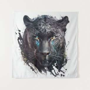 Tapiz Panther Retrato de Animales Pintando Vida Silvestr