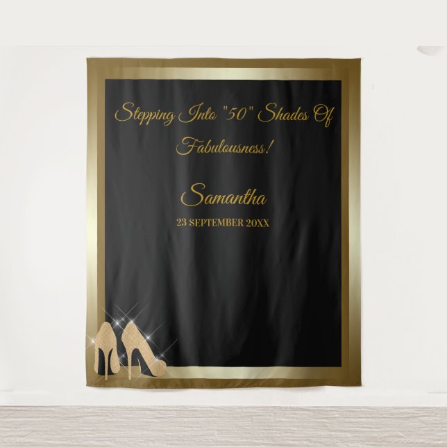 Tapiz Pañuelo de Fondo de Fiesta de Cumpleaños con Tacon (Anverso)