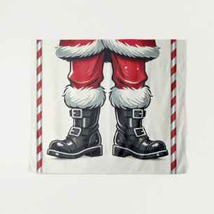 Tapiz Papá Noel genial con botas negras Navidad vacacion