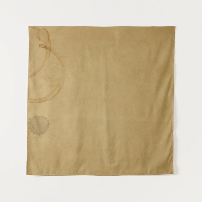 Tapiz Papel antiguo de mancha de café vintage (Anverso)