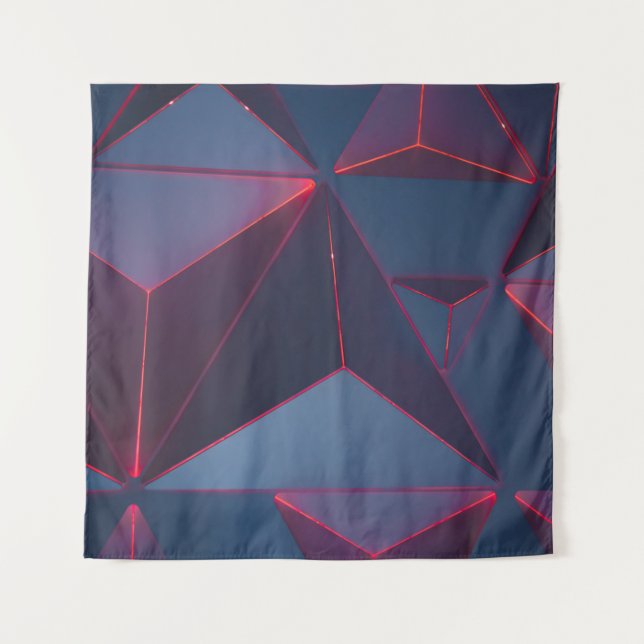 TAPIZ PAPEL AZUL Y ROJO DE TRIANGLES (Anverso)