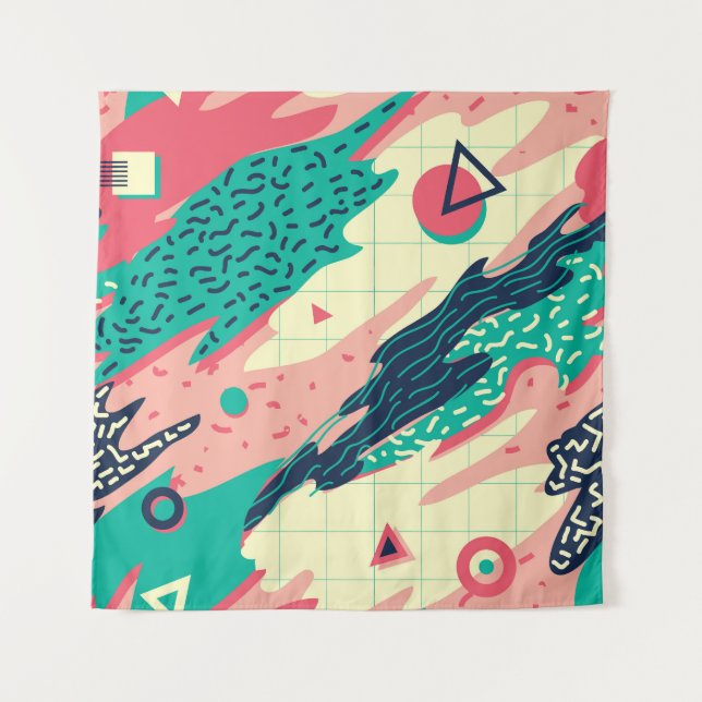 Tapiz Papel de escritorio geométrico Retro Trendy Memphi (Anverso)