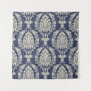 Tapiz Papel de pared de damasco sin costura. Patrón vint