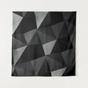 Tapiz Papel de textura plegado negro, origami resplandec