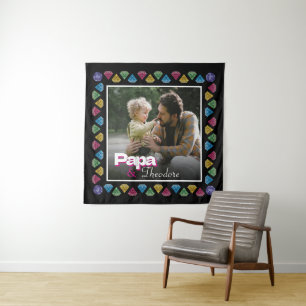 Tapiz Papi personalizado y Kid Photo Keepsake - personal