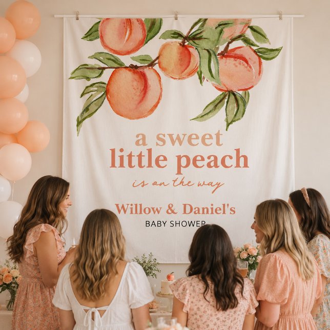 Tapiz para Baby Shower de Durazno Dulce (Subido por el creador)