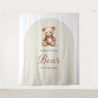 Tapiz para Baby Shower de Osito de Peluche