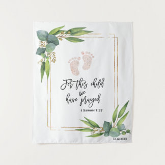 Tapiz Para este niño hemos rezado el verso de la Biblia