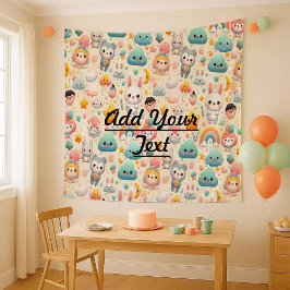 Tapiz para habitación infantil caprichosa pastel d