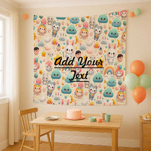 Tapiz para habitación infantil caprichosa pastel d