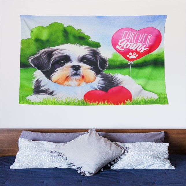 Tapiz Para siempre acuarela Shih Tzu (Subido por el creador)