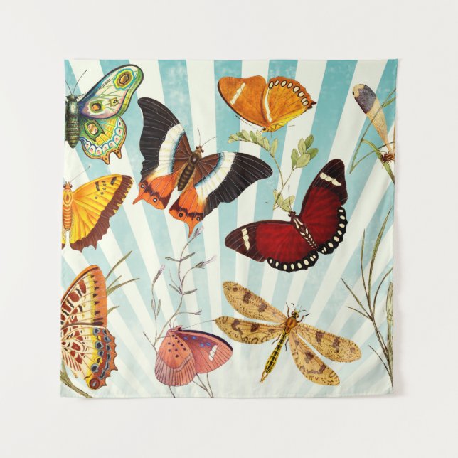 Tapiz Paraíso de cosecha de mariposa (Anverso)